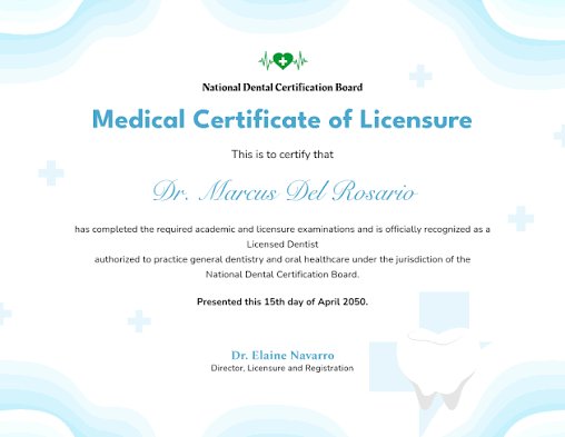 Certificate 1